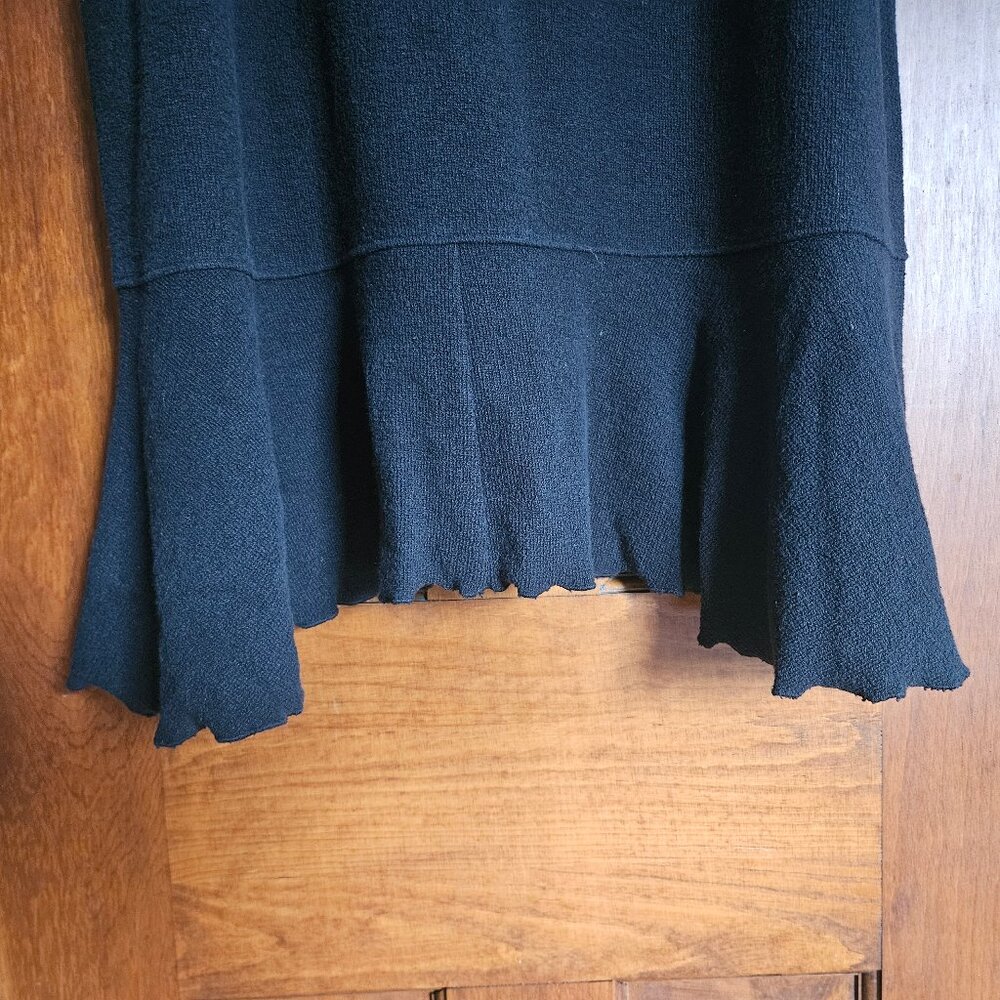 Chalet Black Cotton Asymetric Hem Skirt Sz M - Picture 5 of 7